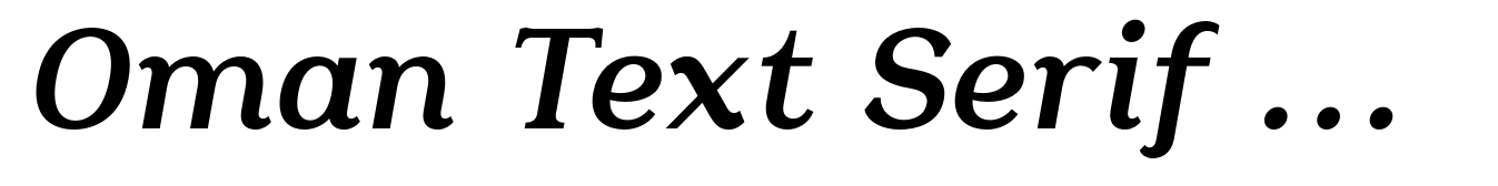 Oman Text Serif Bold Italic